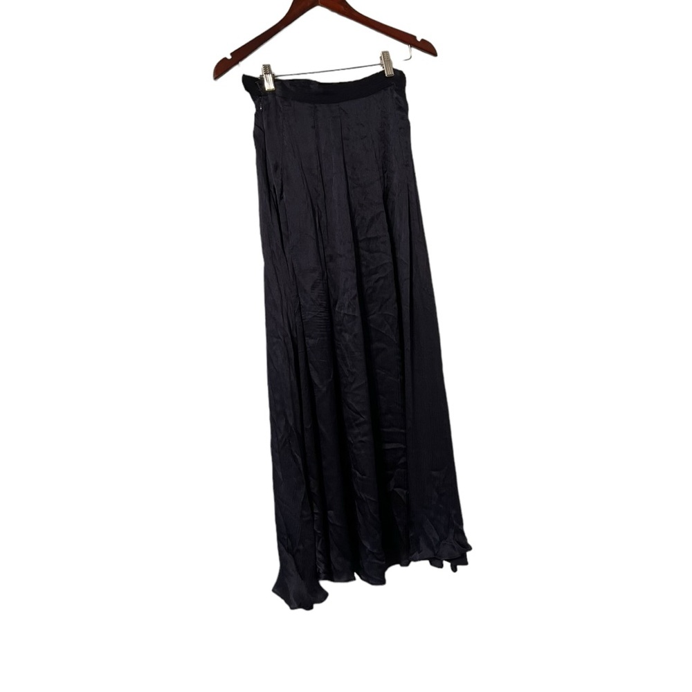 L’AGENCE Navy Pleated Slit Maxi Skirt - Picture 10 of 10